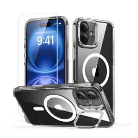   Esr iPhone 16 5G ESR CLASSIC HYBRID szilikon telefonvédő ütésállóság, MagSafe + képernyővédő üveg, ÁTLÁTSZÓ
