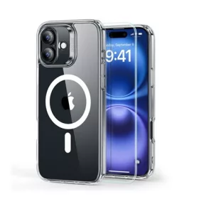   Esr iPhone 16 Plus 5G ESR HYBRID HALOLOCK szilikon telefonvédő ütésállóság, MagSafe + képernyővédő üveg, ÁTLÁTSZÓ