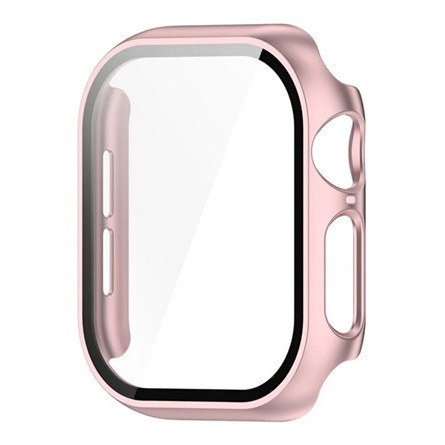 Gigapack Apple Watch Series 10 46mm Gigapack Műanyag keret BUMPER, ütésállóság + kijelzővédő üveg, ROZÉARANY