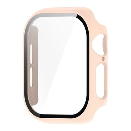 Gigapack Apple Watch Series 10 42mm Gigapack Műanyag keret BUMPER, ütésállóság + kijelzővédő üveg, RÓZSASZÍN