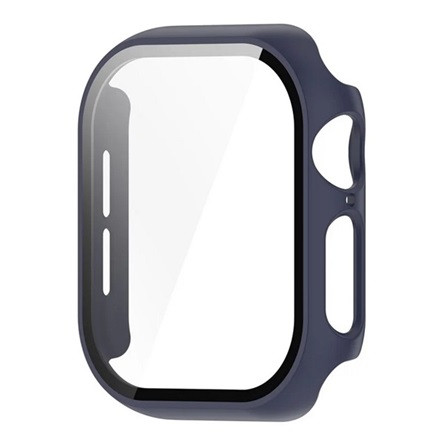 Gigapack Apple Watch Series 10 42mm Gigapack Műanyag keret BUMPER, ütésállóság + kijelzővédő üveg, SÖTÉTKÉK