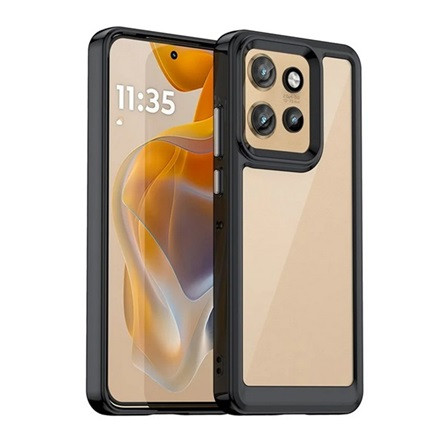 Gigapack Motorola Edge 50 Neo 5G Gigapack Szilikon telefonvédő ütésállóság, átlátszó hátlap, FEKETE