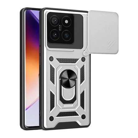 Gigapack Xiaomi 14T 5G Gigapack Defender szilikon telefonvédő ütésállóság, kameravédő, EZÜST