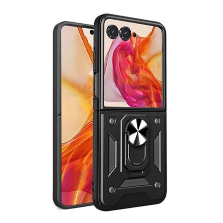 Gigapack Motorola Razr 50 5G Gigapack Defender szilikon telefonvédő ütésállóság, kameravédő, FEKETE