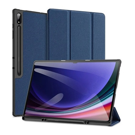 Dux Ducis Samsung Tab S10 Ultra LTE DUX DUCIS DOMO tok álló, bőr hatású aktív FLIP, ceruza tartó, SÖTÉTKÉK