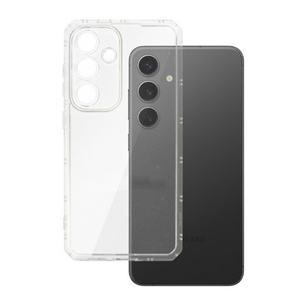 Gigapack Samsung S24 FE 5G Gigapack Szilikon telefonvédő ütésállóság, légpárnás keret, ÁTLÁTSZÓ