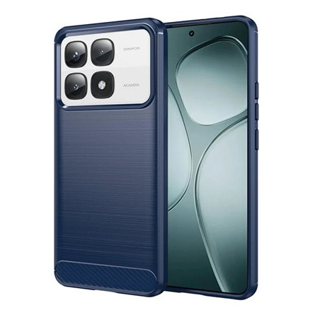 Gigapack Xiaomi 14T Pro 5G Gigapack Szilikon telefonvédő ütésállóság, karbon minta, SÖTÉTKÉK