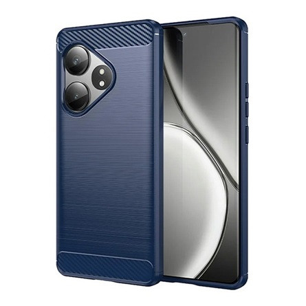 Gigapack Realme GT 6T 5G Gigapack Szilikon telefonvédő ütésállóság, karbon minta, SÖTÉTKÉK