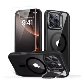   Esr iPhone 16 Pro 5G ESR CLASSIC HYBRID szilikon telefonvédő ütésállóság, MagSafe + képernyővédő üveg, FEKETE