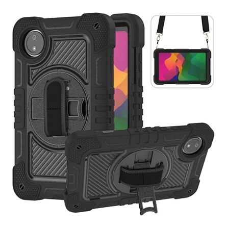 Gigapack Redmi Pad SE 8.7 GIGAPACK Defender műanyag telefonvédő ütésállóság, vállpánt, FEKETE