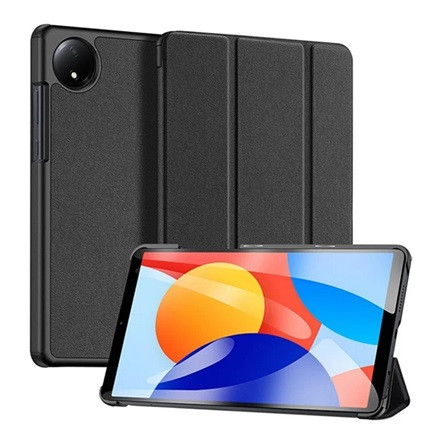 Dux Ducis Redmi Pad SE 8.7 DUX DUCIS DOMO tok álló, bőr hatású aktív FLIP, textil minta, FEKETE