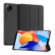 Dux Ducis Redmi Pad SE 8.7 DUX DUCIS DOMO tok álló, bőr hatású aktív FLIP, textil minta, FEKETE