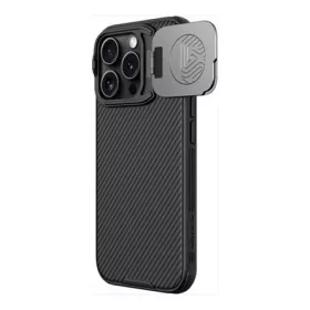  Nillkin iPhone 16 Pro Max 5G NILLKIN CAMSHIELD PROP szilikon telefonvédő ütésállóság, csíkos, FEKETE