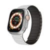 Gigapack Apple Watch Series 10 42mm GIGAPACK Pótszíj egyedi méret, mágneses, FEHÉR/FEKETE