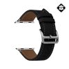 Gigapack Apple Watch Series 10 42mm GIGAPACK Pótszíj egyedi méret, valódi bőr, FEKETE
