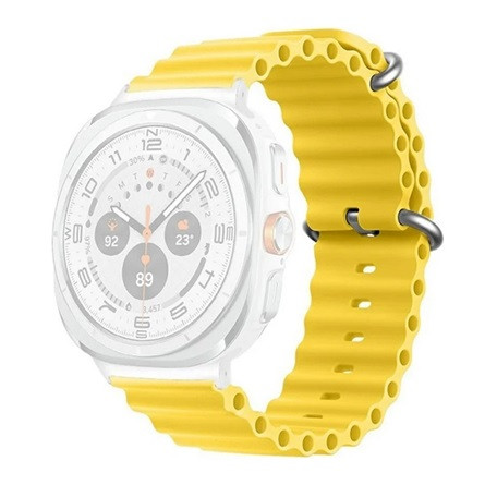 Gigapack Samsung Watch Ultra eSIM 47mm GIGAPACK Pótszíj egyedi méret, hullám, CITROMSÁRGA