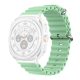 Gigapack Samsung Watch Ultra eSIM 47mm GIGAPACK Pótszíj egyedi méret, hullám, VILÁGOSZÖLD