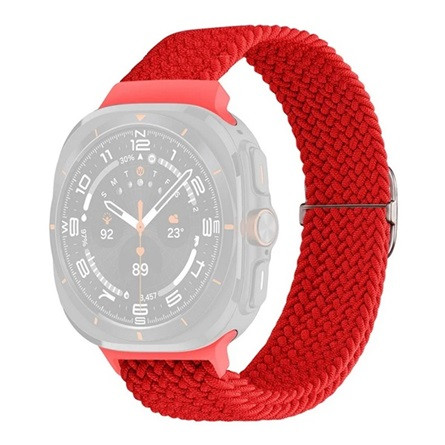 Gigapack Samsung Watch Ultra eSIM 47mm GIGAPACK Pótszíj egyedi méret, szőtt minta, PIROS