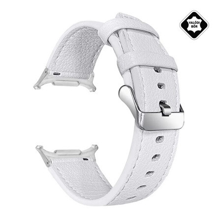 Gigapack Samsung Watch Ultra eSIM 47mm GIGAPACK Pótszíj egyedi méret, valódi bőr, FEHÉR