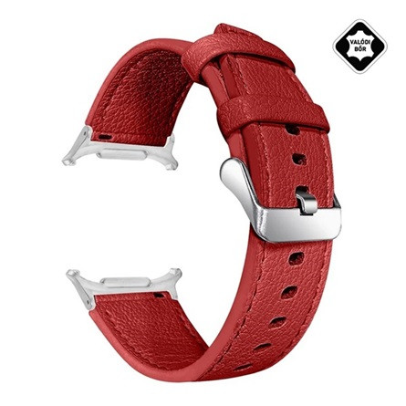 Gigapack Samsung Watch Ultra eSIM 47mm GIGAPACK Pótszíj egyedi méret, valódi bőr, PIROS