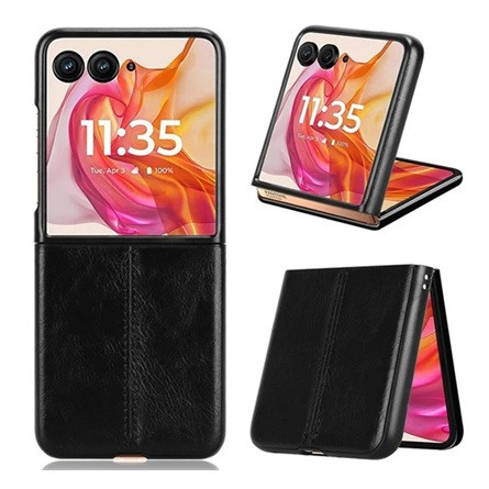 Gigapack Motorola Razr 50 Ultra 5G GIGAPACK Szilikon telefonvédő ütésállóság, varrás minta, FEKETE
