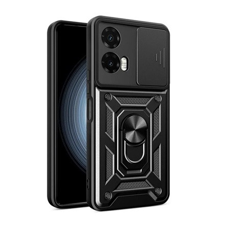 Gigapack Motorola Moto G35 GIGAPACK Defender szilikon telefonvédő ütésállóság, kameravédő, FEKETE