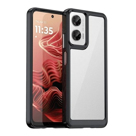 Gigapack Motorola Moto G35 GIGAPACK Szilikon telefonvédő ütésállóság, átlátszó hátlap, FEKETE