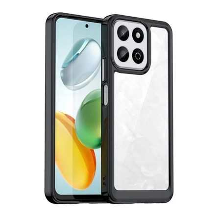 Gigapack Honor 200 Smart GIGAPACK Szilikon telefonvédő ütésállóság, átlátszó hátlap, FEKETE