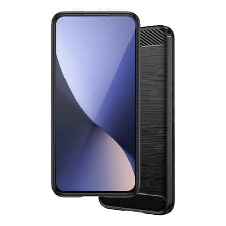 Gigapack Oppo Reno 12 FS 5G GIGAPACK Szilikon telefonvédő ütésállóság, karbon minta, FEKETE