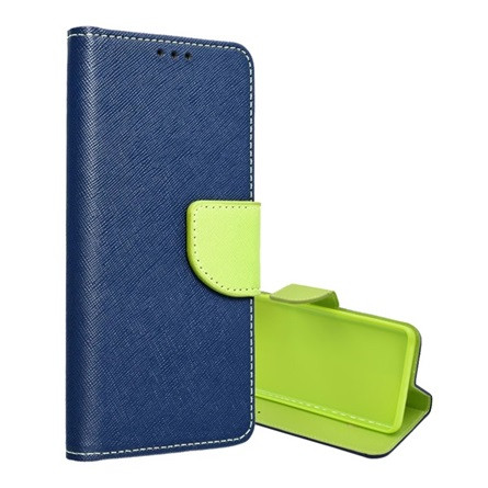 Gigapack Motorola Moto G75 GIGAPACK Tok álló, bőr hatású FLIP, textil hatás, KÉK/ZÖLD