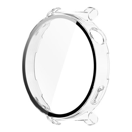 Gigapack Huawei Watch GT 5 Pro 42mm GIGAPACK Műanyag keret BUMPER, ütésállóság + kijelzővédő üveg, ÁTLÁTSZÓ