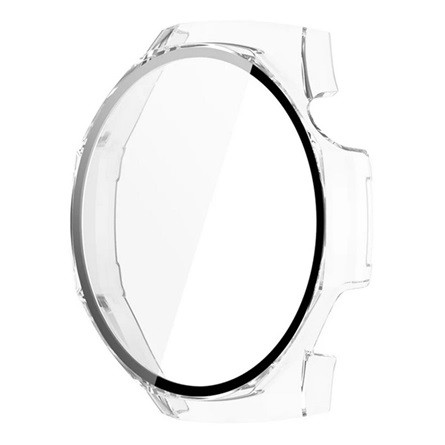 Gigapack Huawei Watch GT 5 Pro 46mm GIGAPACK Műanyag keret BUMPER, ütésállóság + kijelzővédő üveg, ÁTLÁTSZÓ