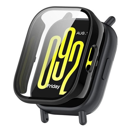 Gigapack Redmi Watch 5 Active GIGAPACK Műanyag keret BUMPER, ütésállóság + kijelzővédő üveg, FEKETE