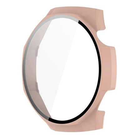Gigapack Huawei Watch GT 5 Pro 46mm GIGAPACK Műanyag keret BUMPER, ütésállóság + kijelzővédő üveg, RÓZSASZÍN