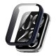 Gigapack Xiaomi Smart Band 9 Pro GIGAPACK Műanyag keret BUMPER, ütésállóság + kijelzővédő üveg, SÖTÉTKÉK