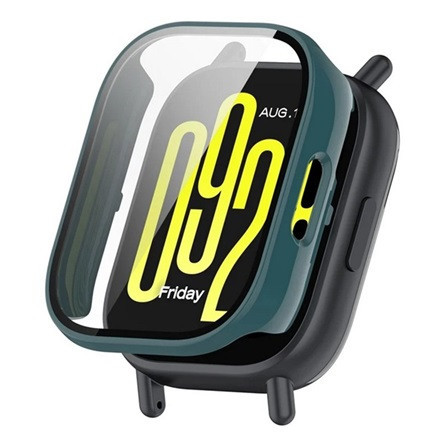 Gigapack Redmi Watch 5 Active GIGAPACK Műanyag keret BUMPER, ütésállóság + kijelzővédő üveg, SÖTÉTZÖLD