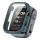 Gigapack Huawei Watch D2 GIGAPACK Műanyag keret BUMPER, ütésállóság + kijelzővédő üveg, SÖTÉTZÖLD