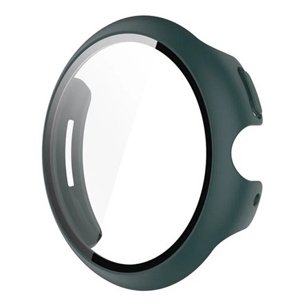 Gigapack Google Pixel Watch 3 41mm GIGAPACK Műanyag keret BUMPER, ütésállóság + kijelzővédő üveg, SÖTÉTZÖLD