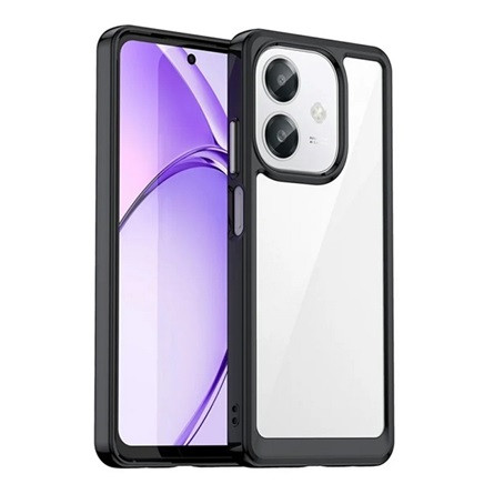 Gigapack Oppo A40M GIGAPACK Szilikon telefonvédő ütésállóság, átlátszó hátlap, FEKETE