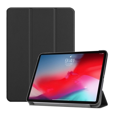 Gigapack iPad Air 2020 GIGAPACK Tok álló, bőr hatású aktív FLIP, asztali tartó, FEKETE