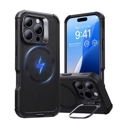 Esr iPhone 16 Pro ESR CYBER TOUGH HALOLOCK szilikon telefonvédő ütésállóság, MagSafe, FEKETE