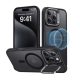 Esr iPhone 16 Pro Max ESR HYBRID HALOLOCK szilikon telefonvédő ütésállóság, matt, FEKETE