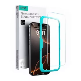   Esr iPhone 16 Pro Max ESR képernyővédő üveg 2.5D, 9H + segédkeret, FEKETE