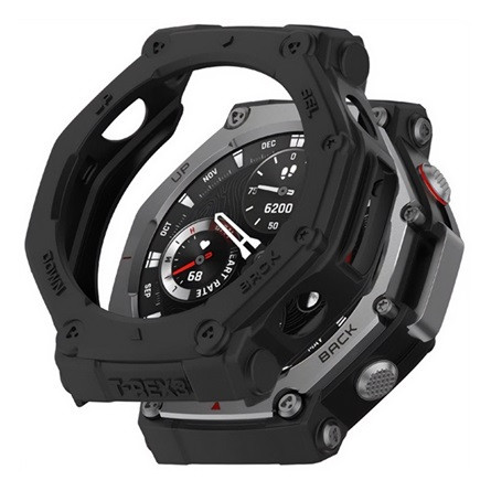 Gigapack Amazfit T-Rex 3 GIGAPACK Szilikon keret BUMPER, ütésálló, FEKETE