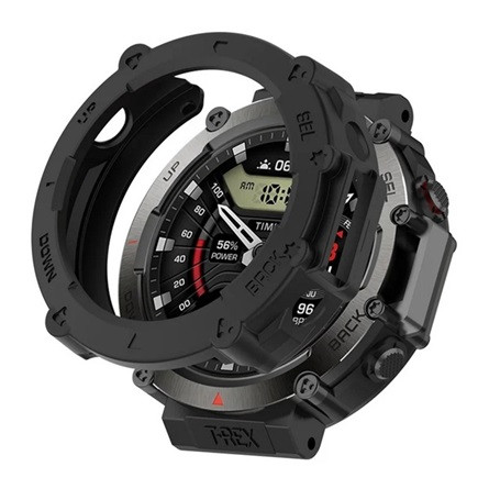 Gigapack Amazfit T-Rex Ultra GIGAPACK Szilikon keret BUMPER, ütésálló, FEKETE