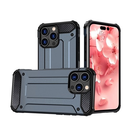 Gigapack iPhone 16 Pro Max GIGAPACK Defender szilikon telefonvédő ütésállóság, fémhatás, SÖTÉTKÉK