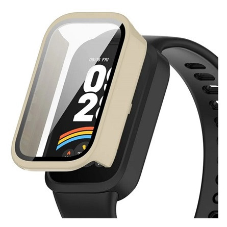 Gigapack Xiaomi Smart Band 9 Active GIGAPACK Műanyag keret BUMPER, ütésállóság + kijelzővédő üveg, FEHÉR
