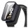Gigapack Xiaomi Smart Band 9 Active GIGAPACK Műanyag keret BUMPER, ütésállóság + kijelzővédő üveg, SÖTÉTKÉK