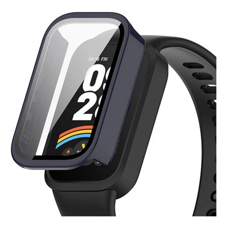 Gigapack Xiaomi Smart Band 9 Active GIGAPACK Műanyag keret BUMPER, ütésállóság + kijelzővédő üveg, SÖTÉTKÉK