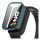 Gigapack Xiaomi Smart Band 9 Active GIGAPACK Műanyag keret BUMPER, ütésállóság + kijelzővédő üveg, SÖTÉTZÖLD